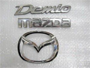 ☆マツダ デミオ mazda カモメマーク シルバーエンブレム 3点中古