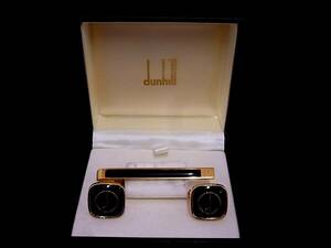 ◎№2584◎■美品■【ｄunhill】ダンヒル【ゴールド】■カフス＆ネクタイピン セット♪