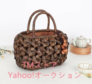 人気新品！職人手作り良品 野山葡萄藤包かごバッグ 手編み山葡萄籠バッグ バスケット籐かご ハンドバック