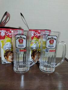 非売品/2個/新品/JIM BEAM ジムビーム ジョッキ オリジナルジョッキ グラス コップ 家でハイボール ローラ