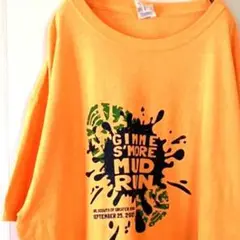 ポート&カンパニー MUD RUN REG Tシャツ XL オレンジ 古着