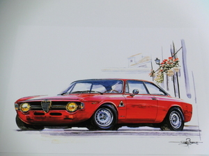 Bowイラスト-214/アルファロメオジュリアGT1300ジュニア /AlfaRomeo Giulia/GTV/GTA/AUTO DELTA//最後の1枚