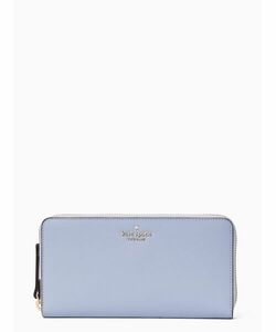 新品タグ付き箱あり kate spade new york ケイトスペードニューヨーク ローレル ウェイ ネダ 長財布 コンチネンタルウォレット 牛皮 ブルー