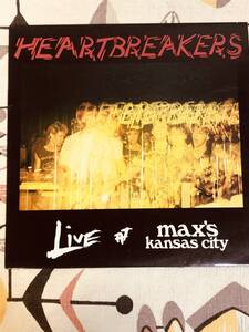 ★アナログレコード LP盤 JOHNNY THUNDERS & THE HEARTBREAKERS『 live at MAX’S kansas city 』ジョニーサンダース ハートブレイカーズ