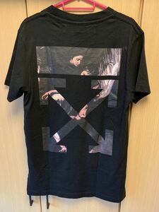 正規 20SS OFF-WHITE c/o VIRGIL ABLOH オフホワイト カラヴァッジョ アロー Tシャツ 黒 S OMAA027S20185004