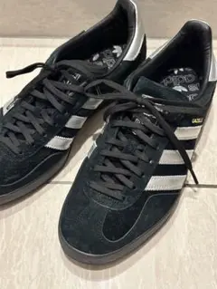 adidas Gazelle ブラック シルバー スエード スニーカー 26.5