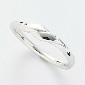 指輪 PT900 プラチナ シンプルモダンなデザインリング 幅4.2mm