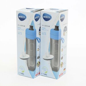 ●502056 未使用品 BRITA ブリタ ボトル型浄水器 アクティブ ブルー 0.6L × 2個セット KBACCB1