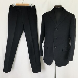 日本製★ユナイテッドアローズ/UNITED ARROWS★春夏/スーツ上下セット【48/メンズL/黒/black】Jackets/Set up◆BH517