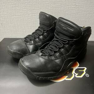 エアジョーダン10 NYC ニューヨークモデル 30cm US12 AIR JORDANスニーカー 靴 黒 箱無し