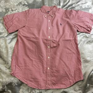 Polo by Ralph Rauren ポロラルフローレン ボタンダウンシャツ サイズ160 トップス 半袖 キッズ (管理番号2407IZ140)