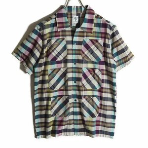 K4035f5　■South2 West8 サウスツーウエストエイト■　新品 6 Pocket Shirt Madras Plaid コットンシャツ ベージュ S / KP854 春夏