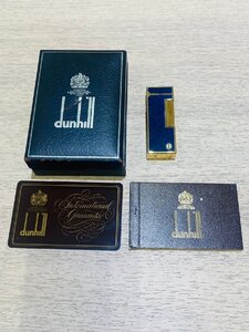 【OAK4149YH】1円スタート dunhill ダンヒル ガスライター 喫煙具 喫煙グッズ ケース傷有 ライター ブランド 説明書あり 火花確認済み