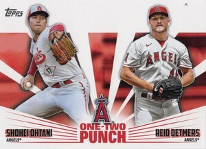 ［即決］Topps 大谷翔平 2023 Series 1 One-Two Punch 12P-23 Reid Detmers インサートカード Los Angeles Angels