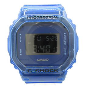 T1194☆【SALE】CASIO G-SHOCK デジタル DW-5600SB【3229】DW-5600SB-2JF カシオ Gショック スケルトンブルー 中古【時計】