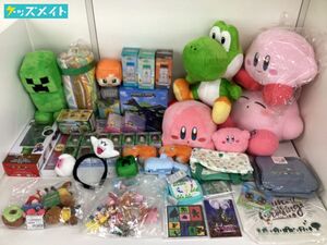 16 【同梱不可/現状】 任天堂 キャラクター グッズ まとめ売り カービィ マイクラ マリオ 他 ぬいぐるみ フィギュア CD 他