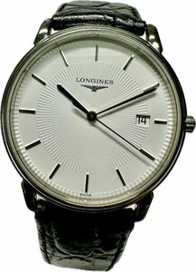 1円～ LONGINES ロンジン グランドクラシック L4.677.4 ラウンド ホワイトダイヤル メンズ クォーツ デイト アンティーク 時計