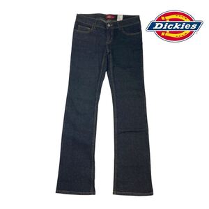 10T083☆ Dickies ディッキーズ ブラックデニム フレア デニムパンツ ジーンズ サイズ7 S〜M アメカジ 