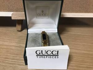 ケース付き美品ほぼ未使用GUCCIグッチ金色ブレス型腕時計￥500から本物