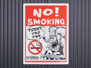 【Rat Fink・ラットフィンク】※《サインプレート ／禁煙・NO! Smoking》 RAF228　サイン看板　サインボード
