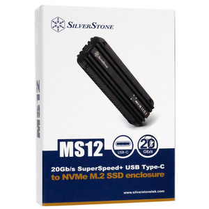 SILVERSTONE 外付けM.2 SSDケース SST-MS12 黒 [管理:1000026062]