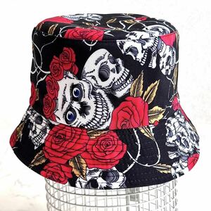 skull rose bucket hat cap Y2K ifsixwasnine KMRii LGB sharespirit 14th addiction tornadomart undercover raf simons jeanpaulgaultier