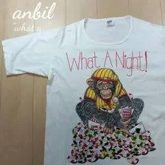 【USA-vintage】anbil art-tee what a night!