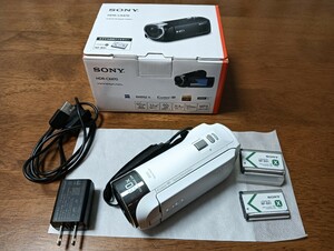 ソニー SONY HDR-CX470 W ホワイト ビデオカメラ 32GB 光学30倍 Handycam 中古