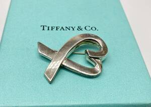 蘇や(PAY136)　アクセサリー　TIFFANY＆Co.　ティファニー　ブローチ　ラビングハート　925　中古品　コンパクトサイズ