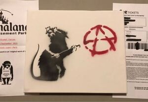 Banksy バンクシー 「Anarchy Rat」 シリアル サイン 書類付き