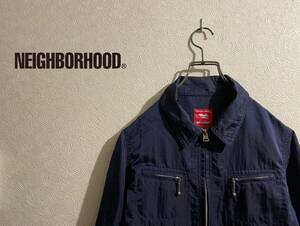 ◯ NEIGHBORHOOD ナイロン ワーク ジャケット / ネイバーフッド ミリタリー 青 XS Mens #Sirchive