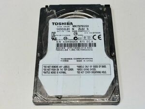 【ジャンク】東芝 750GB HDD 2.5インチ 9.5mm厚 CrystalDiskInfo異常判定【62ES】