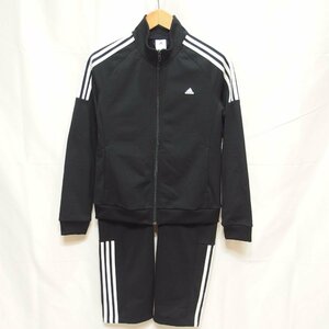 adidas◆アディダス レディース ジャージ 上下セット（ブラック）サイズL◆USED