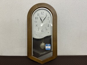 稼働品　A3　SEIKO　セイコー　Woody　AM613B　メロディ時計　掛け時計　振り子時計　音出しOK　現状品