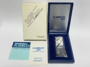 (109) Windmill SPORTS ウインドミル FLAMELESS 200 ガス ライター ターボライター WINDPROOF LIGHTER G帯Bマット 説明書付き 喫煙具