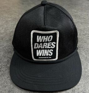 正規品 日本製 Neighborhood WHO DARES WINS N-CAP ネイバーフッド メッシュキャップ ワークキャップ 帽子 ブラック 黒 小物 171YGNH-HT06