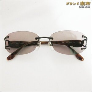 *BVLGARI ブルガリブルガリ 眼鏡 メガネフレーム アイウェア サングラス リムレス 度入り スクエア ブラウン 2096T*送料込