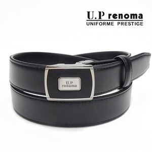 U.P renoma　メンズベルト　牛革　黒　レノマ　巾29mm　ビジネスベルト　フィットバックル　日本製　51R162-10