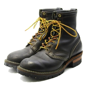 WESCO ウエスコ US8E 26cm JOBMASTER 8インチハイト ジョブマスター 2007年製 Vibram#100 ワークブーツ 黒 オイルドレザー 10007429