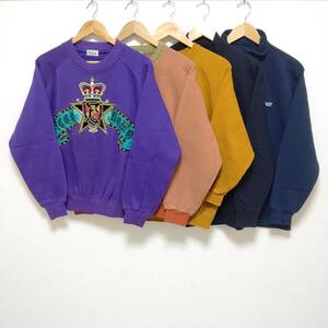 お得!!【まとめ売り】スウェット トレーナー 5着セット Ficce FIRLD OUT Polo Club SCENE ハーフジップ 刺繍入り メンズ サイズM/SW-86j