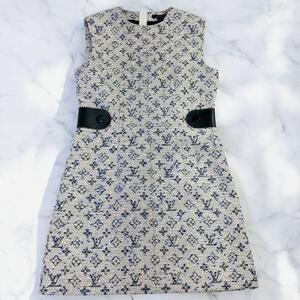 LOUIS VUITTON （ルイ ヴィトン） モノグラム ツイード生地 ノースリーブ ワンピース レディース 総柄 FGDR33ITK 40 L〜XL