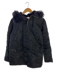 ALPHA INDUSTRIES◆モッズコート/S/-/BLK/20094-701/N-3B//