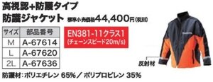 マキタ makita チェーンソー 防護用 防護ジャケット 高視認 + 防護タイプ M A-67614 林業 土木 工事 造園 工事業 建築 農林 防護 服 作業服