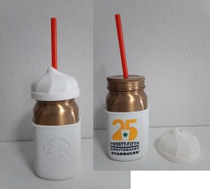 スタバ ホイップキャップ ステンレスジャータンブラー No.25/473ml/25周年記念/アニバーサリー/ストロー付/メイソンジャー/ホイップリッド