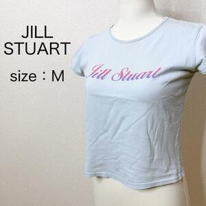 【JILL STUART】ジルスチュアート 半袖ロゴTシャツ カットソー カジュアル レディース 春夏 大人かわいい ストレッチ タイト 美シルエット