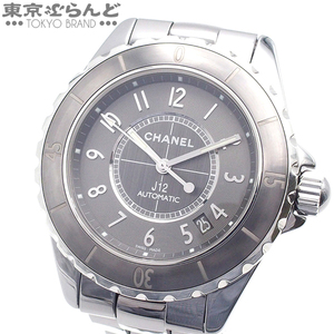 101729687 1円 シャネル CHANEL J12 38MM クロマティック H2979 グレー チタンセラミック 腕時計 メンズ 自動巻