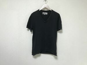 本物インペリアルIMPERIALコットンストレッチVネック半袖Tシャツメンズサーフアメカジミリタリービジネススーツ黒ブラックLイタリア製