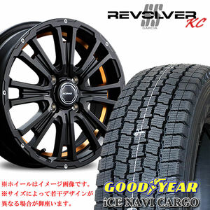 冬 4本SET 145/80R12×4J 100-4穴 +42 グッドイヤー 2024年製 ガルシアSS REVCLVER KC アンダーカットオレンジ 会社宛 送料無料 在庫要確認