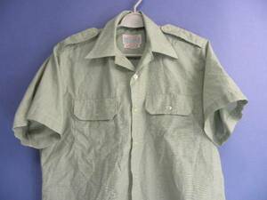 5014▼US古着◆ARMY GREEN/ミントシャツ半袖◆美品