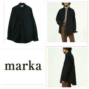 【未使用/50%off/6オンスシャツアウター】marka/マーカ FULL LINING WESTERN JACKET - 6oz organic cotton denim /ブラック/サイズ：1